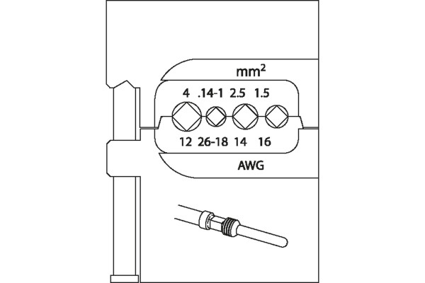 GEDORE Modul-Einsatz für schwere Steckverbinder 1,5-4mm 8140-18